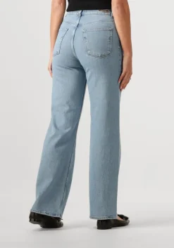 lichtblauwe selected femme wide jeans slfalice-n hw wide lon