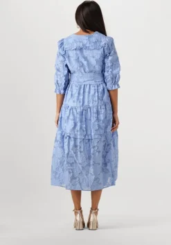 lichtblauwe selected femme midi jurk slfsadie 3/4 midi dress