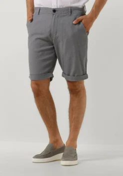 lichtblauwe selected homme korte broek slhslim-luton flex shorts noos