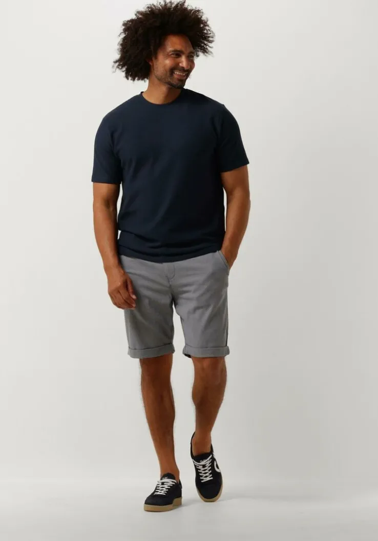 lichtblauwe selected homme korte broek slhslim-luton flex shorts noos