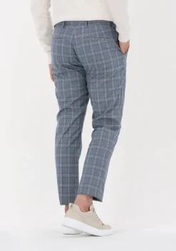 lichtblauwe selected homme pantalon slhlim-timelogan blu snd chk trs