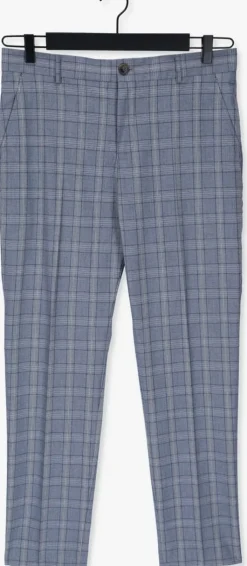 lichtblauwe selected homme pantalon slhlim-timelogan blu snd chk trs