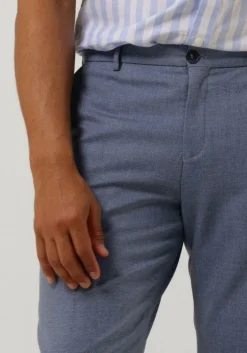 lichtblauwe selected homme pantalon slhslim-timeliam lt blu struc trs flex b