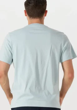 lichtblauwe selected homme t-shirt slhaspen ss o-neck tee noos