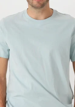 lichtblauwe selected homme t-shirt slhaspen ss o-neck tee noos