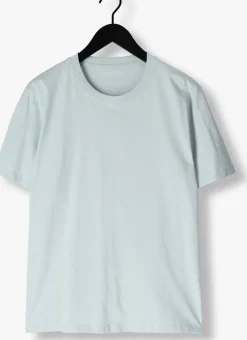 lichtblauwe selected homme t-shirt slhaspen ss o-neck tee noos