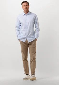 lichtblauwe selected homme klassiek overhemd slhslim-performance shirt ls noos