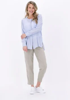 lichtblauwe simple blouses woven blouse colette stripe