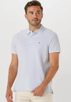 lichtblauwe tommy hilfiger polo linen pique reg polo