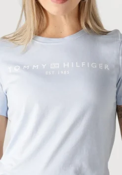 lichtblauwe tommy hilfiger t-shirt reg corp logo