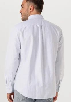 lichtblauwe tommy hilfiger klassiek overhemd heritage oxford stripe rf shirt