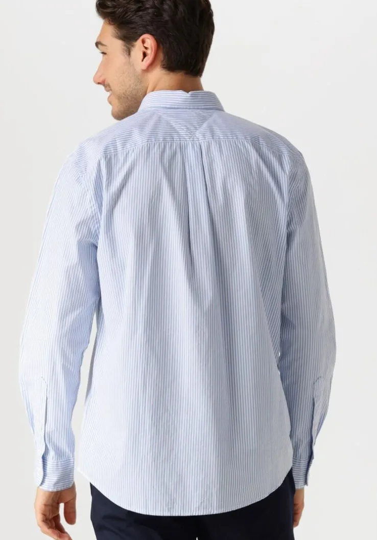 lichtblauwe tommy hilfiger klassiek overhemd flex poplin classic