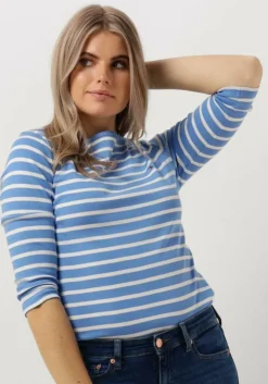 lichtblauwe tommy hilfiger tops & t-shirts new cody slim boat-nk ss 3/4slv