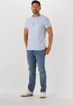 lichtblauwe tommy hilfiger t-shirt tommy logo tee