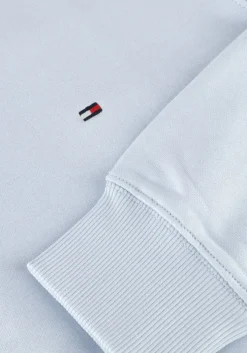 lichtblauwe tommy hilfiger trui essential terry crewneck