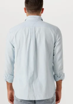 lichtblauwe tommy hilfiger klassiek overhemd chambray pocket rf shirt