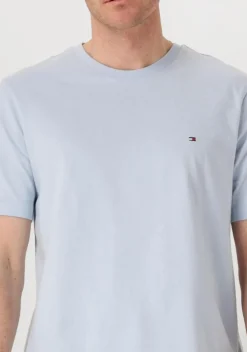 lichtblauwe tommy hilfiger t-shirt ess seasonal reg fit solid tee