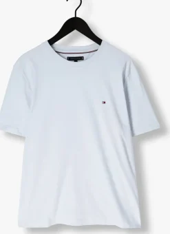 lichtblauwe tommy hilfiger t-shirt ess seasonal reg fit solid tee