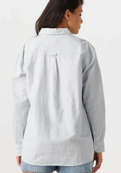 lichtblauwe tommy jeans blouses tjw rlx linen shirt