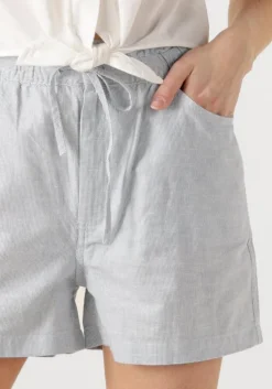 lichtblauwe tommy jeans korte broek tjw cotton linen short