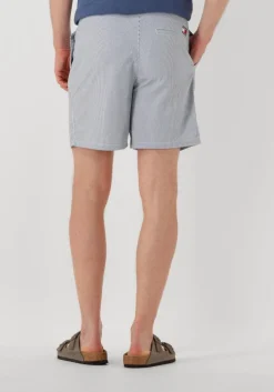 lichtblauwe tommy jeans korte broek tjm seersucker stp beach short