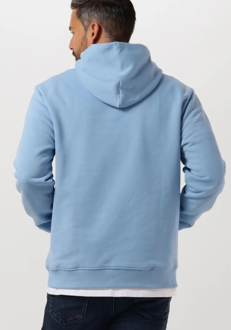 lichtblauwe tommy jeans sweater tjm reg badge hoodie