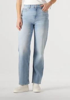 lichtblauwe tommy jeans straight leg jeans layla hr slim straight ch0115