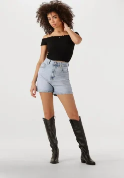 lichtblauwe tommy jeans shorts mom short bi0112