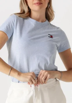 lichtblauwe tommy jeans t-shirt tjw reg badge tee