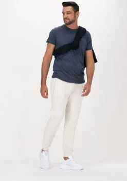 lichtblauwe tommy jeans t-shirt tjm slim jaspe c neck