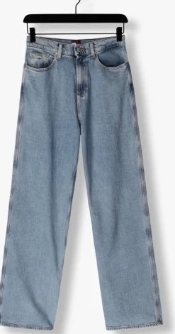 lichtblauwe tommy jeans wide jeans claire hr wd ai4116