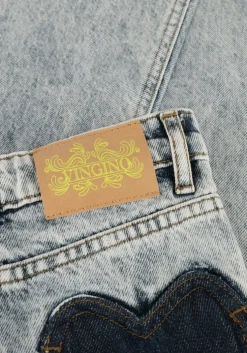 lichtblauwe vingino straight leg jeans cato heart