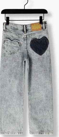 lichtblauwe vingino straight leg jeans cato heart