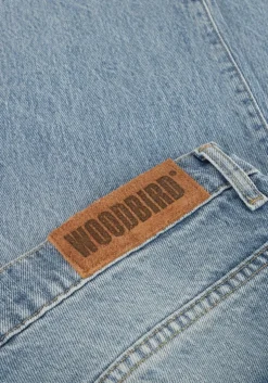 lichtblauwe woodbird straight leg jeans wbleroy arctic jeans