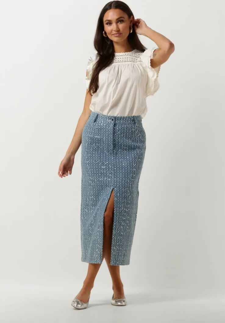 lichtblauwe y.a.s. midirok yasleodis hw midi skirt - show