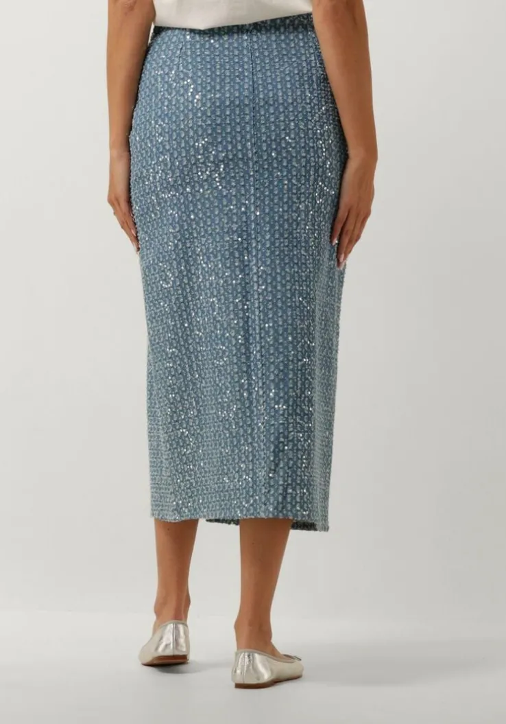 lichtblauwe y.a.s. midirok yasleodis hw midi skirt - show