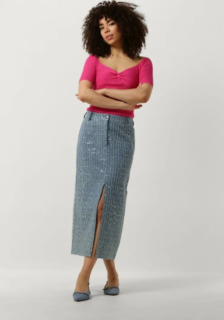 lichtblauwe y.a.s. midirok yasleodis hw midi skirt - show