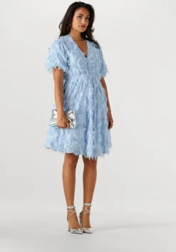lichtblauwe y.a.s. mini jurk yaspazylla dress