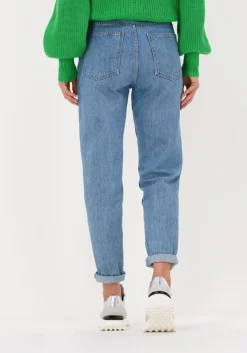 lichtblauwe y.a.s. straight leg jeans yaszeo mw gf ankle jeansd