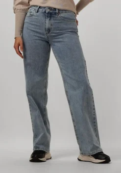 lichtblauwe y.a.s. straight leg jeans yasalena mw straight jeans
