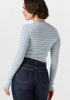 lichtblauwe ydence t-shirt knitted top devina