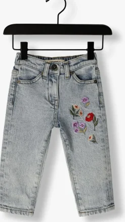 lichtblauwe your wishes mom jeans stretch denim baggy jeans