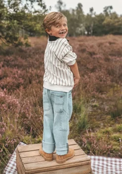 lichtblauwe your wishes straight leg jeans denim worker jeans