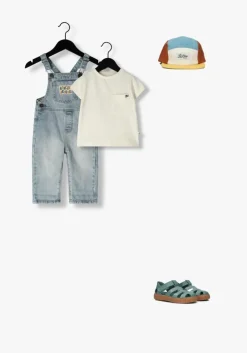 lichtblauwe your wishes straight leg jeans denim dungaree