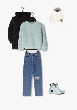 lichtblauwe your wishes trui knit nevada