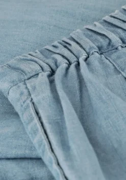 lichtblauwe your wishes wide jeans slub denim wide leg pants