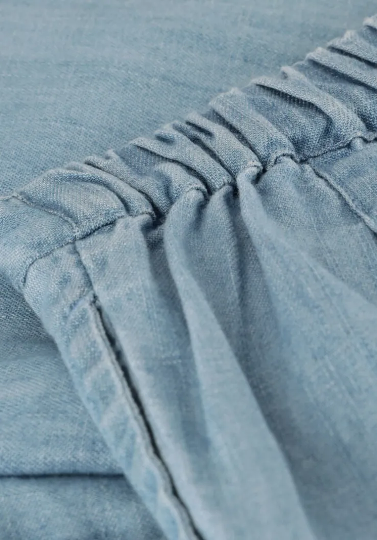 lichtblauwe your wishes wide jeans slub denim wide leg pants