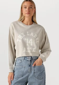 lichtgrijze alix the label trui ladies knitted soft sweater