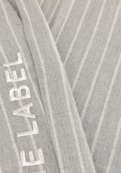 lichtgrijze alix the label wijde broek ladies woven pinstripe pants