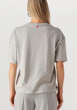 lichtgrijze alix the label t-shirt ladies knitted the label t-shirt